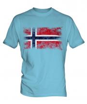 Norway Distressed Flag Mens T-Shirt