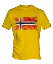 Norway Distressed Flag Mens T-Shirt