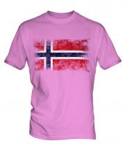 Norway Distressed Flag Mens T-Shirt