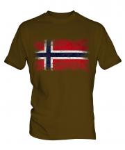 Norway Distressed Flag Mens T-Shirt