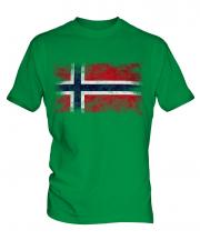 Norway Distressed Flag Mens T-Shirt
