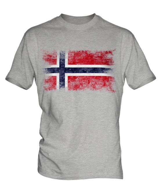 Norway Distressed Flag Mens T-Shirt
