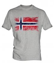 Norway Distressed Flag Mens T-Shirt