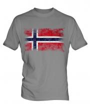 Norway Distressed Flag Mens T-Shirt