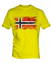 Norway Distressed Flag Mens T-Shirt
