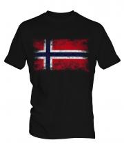 Norway Distressed Flag Mens T-Shirt
