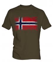 Norway Distressed Flag Mens T-Shirt