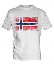 Norway Distressed Flag Mens T-Shirt