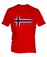 Norway Distressed Flag Mens T-Shirt