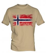 Norway Distressed Flag Mens T-Shirt