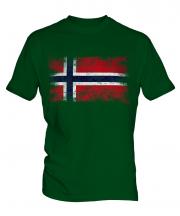 Norway Distressed Flag Mens T-Shirt