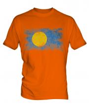 Palau Distressed Flag Mens T-Shirt