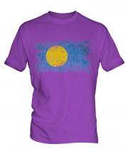 Palau Distressed Flag Mens T-Shirt