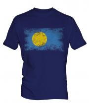 Palau Distressed Flag Mens T-Shirt