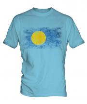 Palau Distressed Flag Mens T-Shirt