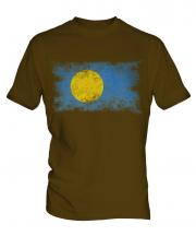 Palau Distressed Flag Mens T-Shirt