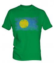 Palau Distressed Flag Mens T-Shirt