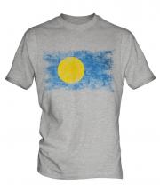 Palau Distressed Flag Mens T-Shirt