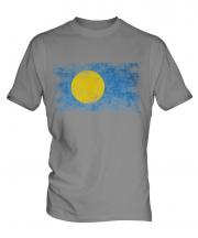 Palau Distressed Flag Mens T-Shirt