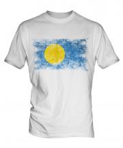 Palau Distressed Flag Mens T-Shirt