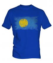 Palau Distressed Flag Mens T-Shirt