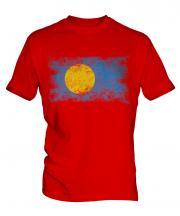 Palau Distressed Flag Mens T-Shirt