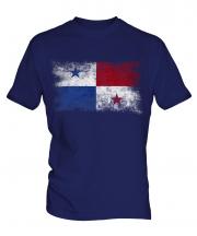 Panama Distressed Flag Mens T-Shirt