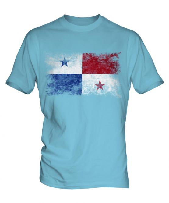 Panama Distressed Flag Mens T-Shirt