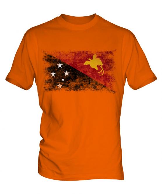 Papua New Guinea Distressed Flag Mens T-Shirt