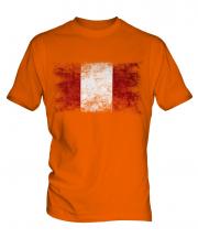 Peru Distressed Flag Mens T-Shirt
