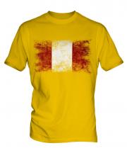Peru Distressed Flag Mens T-Shirt