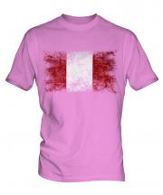 Peru Distressed Flag Mens T-Shirt