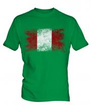 Peru Distressed Flag Mens T-Shirt
