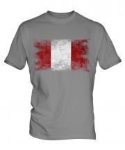 Peru Distressed Flag Mens T-Shirt