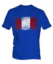 Peru Distressed Flag Mens T-Shirt