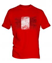 Peru Distressed Flag Mens T-Shirt