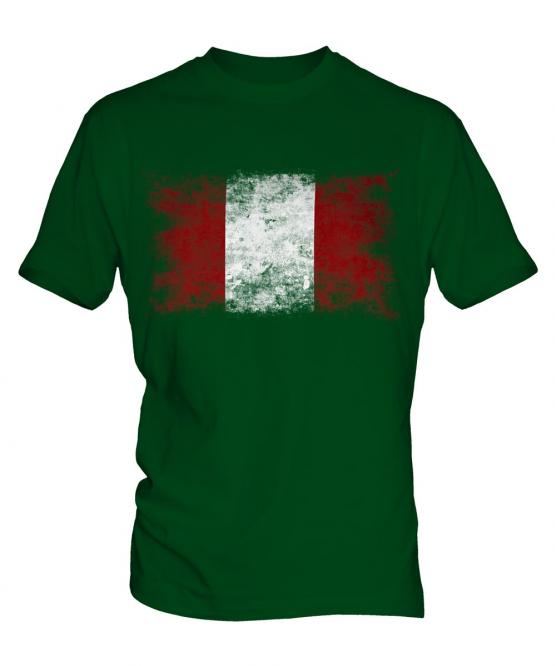 Peru Distressed Flag Mens T-Shirt