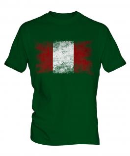 Peru Distressed Flag Mens T-Shirt