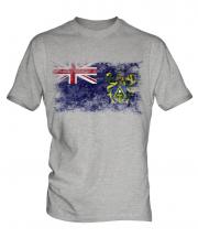 Pitcairn Islands Distressed Flag Mens T-Shirt