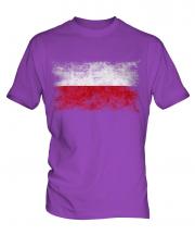 Poland Distressed Flag Mens T-Shirt