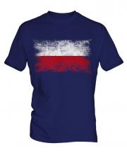 Poland Distressed Flag Mens T-Shirt