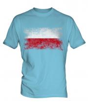 Poland Distressed Flag Mens T-Shirt