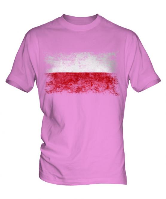 Poland Distressed Flag Mens T-Shirt