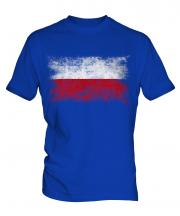 Poland Distressed Flag Mens T-Shirt