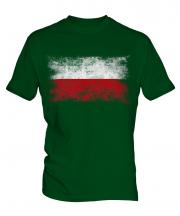 Poland Distressed Flag Mens T-Shirt
