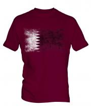 Qatar Distressed Flag Mens T-Shirt