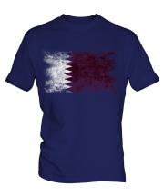 Qatar Distressed Flag Mens T-Shirt