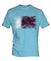 Qatar Distressed Flag Mens T-Shirt