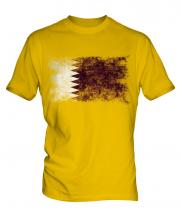 Qatar Distressed Flag Mens T-Shirt