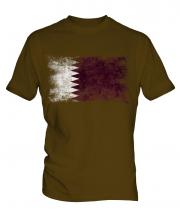 Qatar Distressed Flag Mens T-Shirt